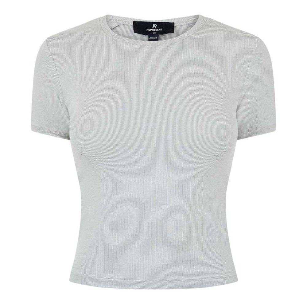 Represent Womens/Ladies Initial Ribbed T-Shirt / Gray